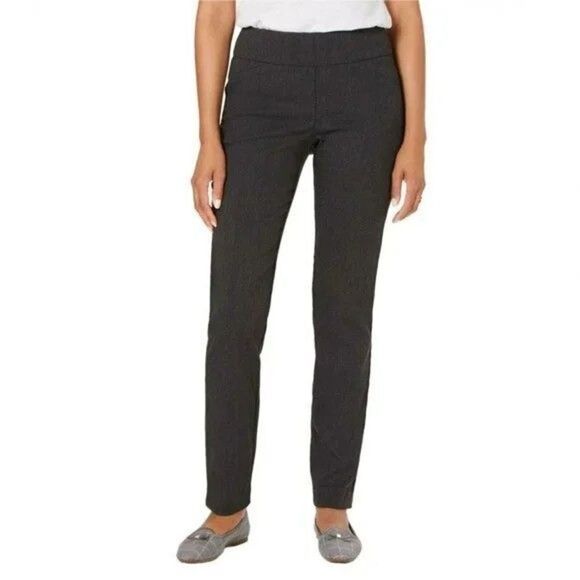 Charter Club Cambridge Pull-On Tummy-Control Pants Greystone Heather 4S - Picture 1 of 4